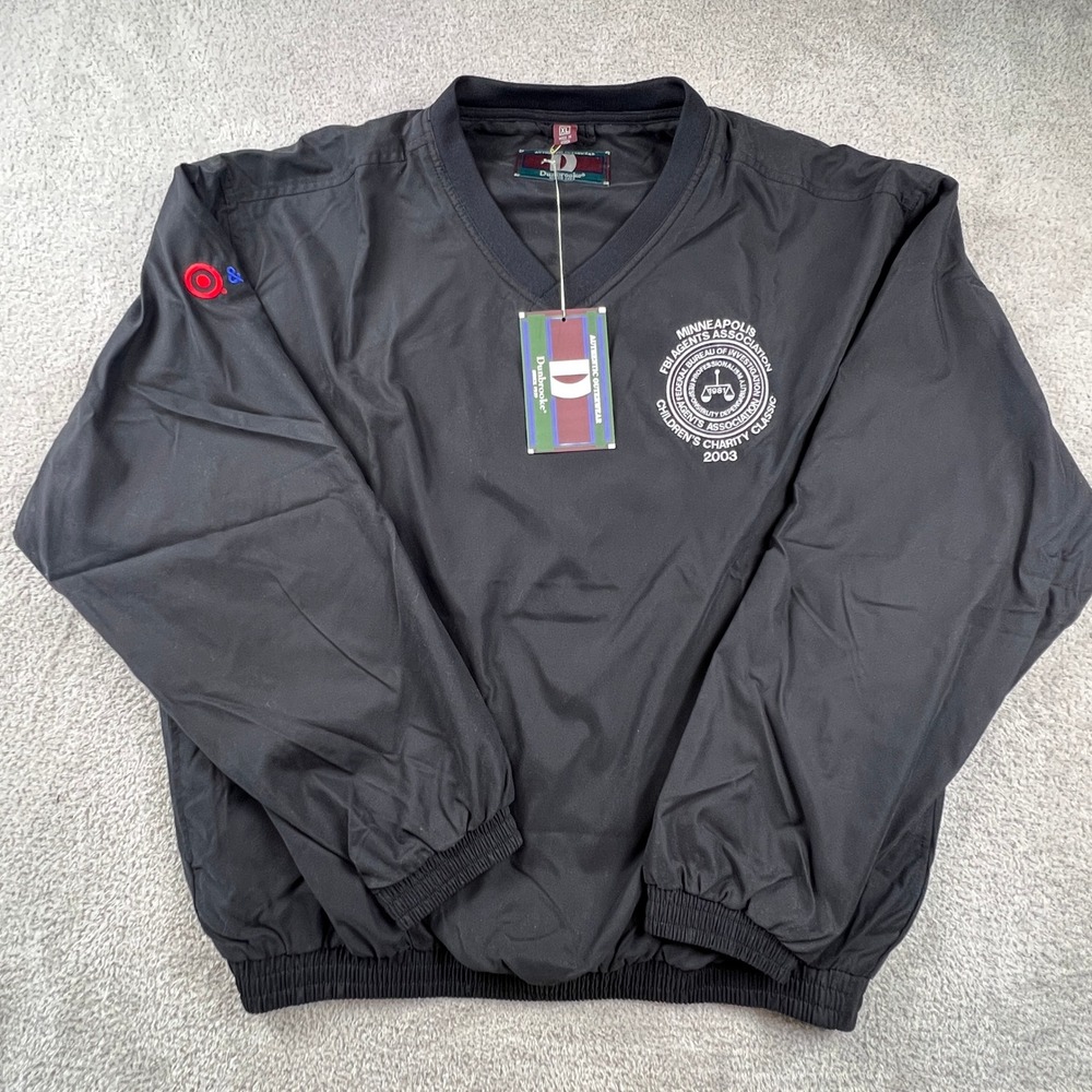 Dunbrooke Windbreaker Pullover Mens XL Black New FBI Charity Classic 2003 Target